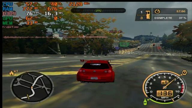 ASUS 7600 GS 256MB TEST NFS Most Wanted 2005 640x480 смотреть онлайн