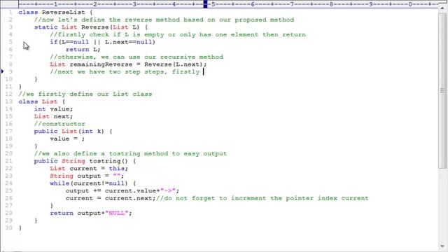 Programming Interview 1: Reverse a Linked List (enhanced version) смотреть онлайн