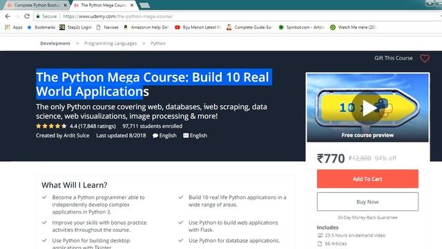 Best Python Course On Udemy смотреть онлайн