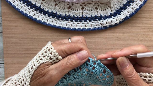 How To Crochet Summer Hat. Part 2.