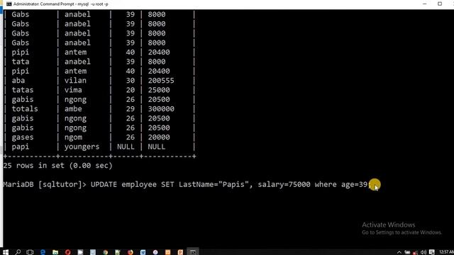 Lesson 8 how to use the UPDATE statement in sql and update existing record in a table смотреть онлайн