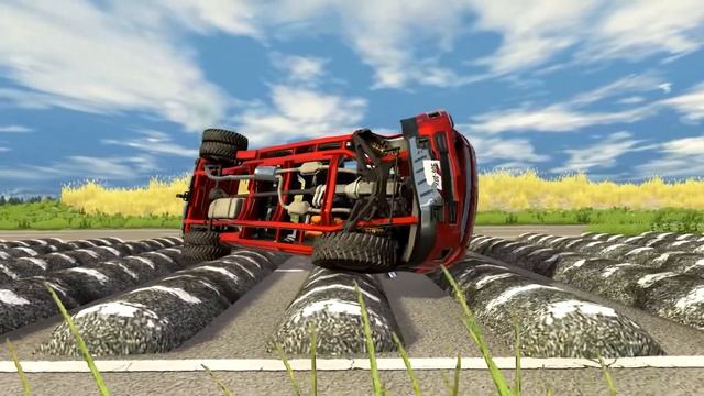 Cars vs Consecutive Speed Bumps ▶️ BeamNG Drive смотреть онлайн