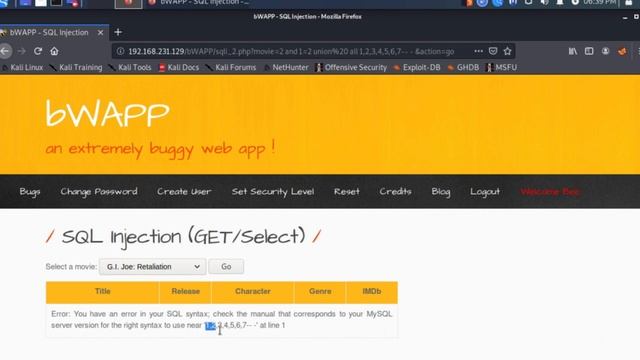 sql injection bwapp (get /select) malayalam смотреть онлайн