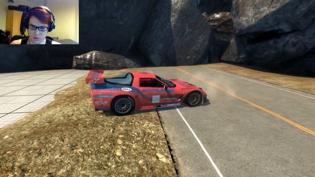 BeamNG Drive + Webcam - Chevrolet Corvette C5-R Crashes смотреть онлайн