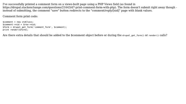 Drupal: D7 comment form doesn't submit смотреть онлайн