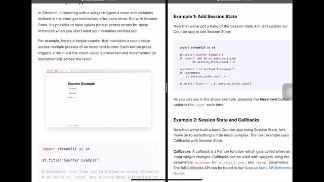 Streamlit Session State & Callbacks - New Feature Explained - Share Variables across ReRuns смотреть онлайн