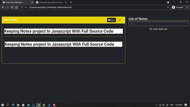 ? Keeping Notes project In Javascript | Free Download Soure Code | Techno Trickcode смотреть онлайн