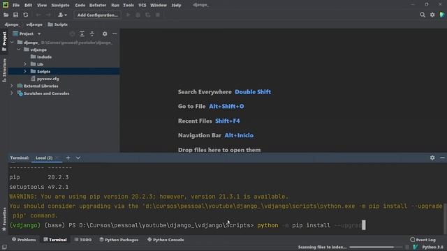 85 - Configurando o ambiente de desenvolvimento e criando um projeto Django Python смотреть онлайн