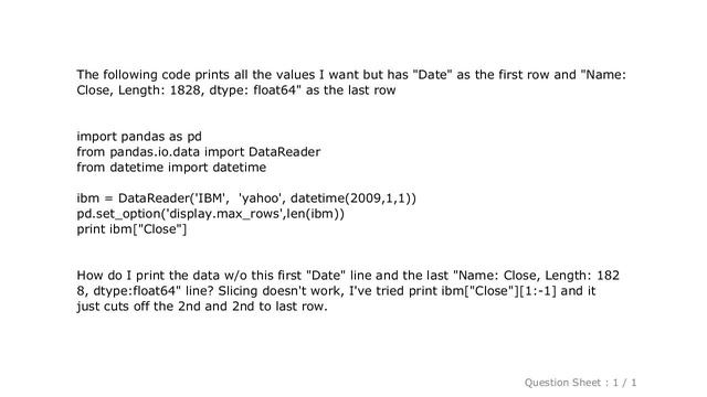 Pandas : Remove Header and Footer from Pandas Dataframe print смотреть онлайн