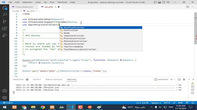 37 - how send request and receive response in Laravel 9 api | دورة شرح لارافيل 9 كاملا | level 5 смотреть онлайн