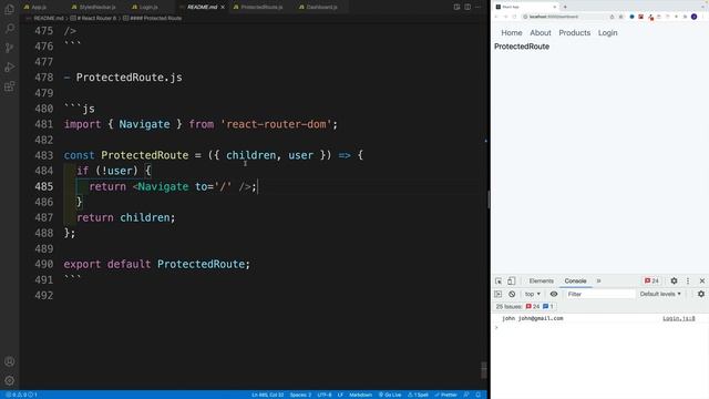 React Router 6 - Protected Route смотреть онлайн