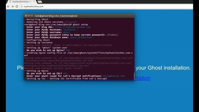 How to Install and Set up the DigitalOcean Ghost One-Click Application смотреть онлайн