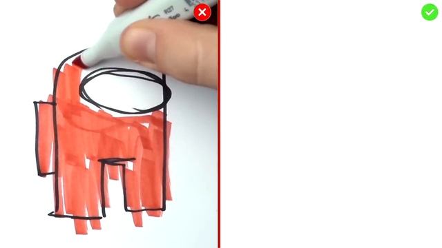 5 COOL AMONG US Transformations ARTS & PAPER CRAFTS tutorial смотреть онлайн