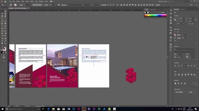 How to design a 5 PAGE A4 brochure - ADOBE ILLUSTRATOR CC TUTORIAL смотреть онлайн
