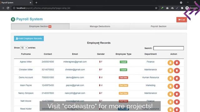 Payroll System in PHP MySQL with Source Code - CodeAstro смотреть онлайн