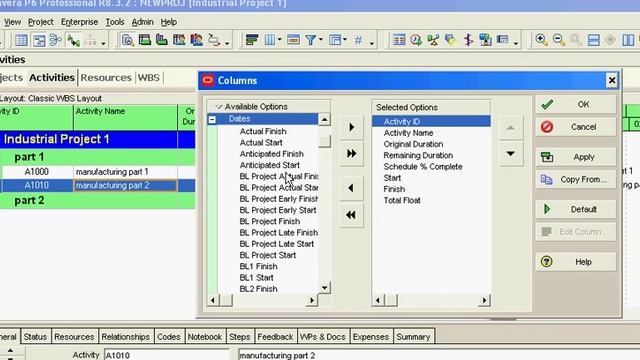 Primavera P6 comparing activity finish with baseline смотреть онлайн
