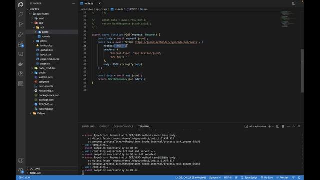 Next js 13 Crash Course #15 - POST PATCH DELETE Route Handlers смотреть онлайн
