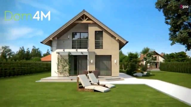 4M358 Проект коттеджа для узкого участка на 140 м кв смотреть онлайн