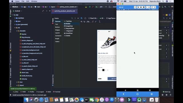 Nike Store | Design Product | Details Screen | Android Studio | Part 5 смотреть онлайн