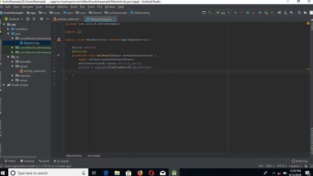 Switch Button in Android | Android Switch Button | How to create and use switch in android Studio смотреть онлайн