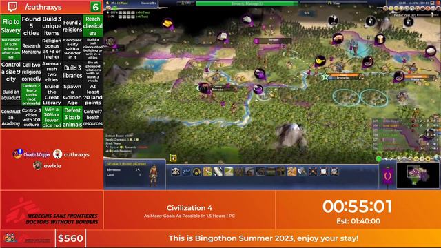 Bingothon Summer 2023: Civilization 4 - As Many Goals As Possible In 1.5 Hours% by cuthraxys смотреть онлайн