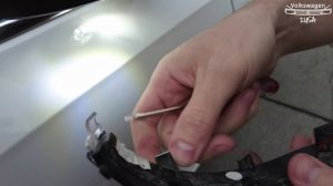 Бегущий LED поворотник на квадратное зеркало VW Passat b7 USA. Замена повторителя поворота зеркал.Бе