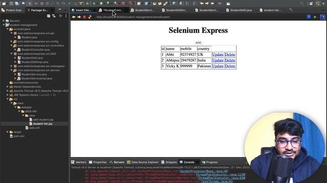 #13 Full Stack : Developing the delete link | Spring MySQL CRUD | Java + spring Live project смотреть онлайн