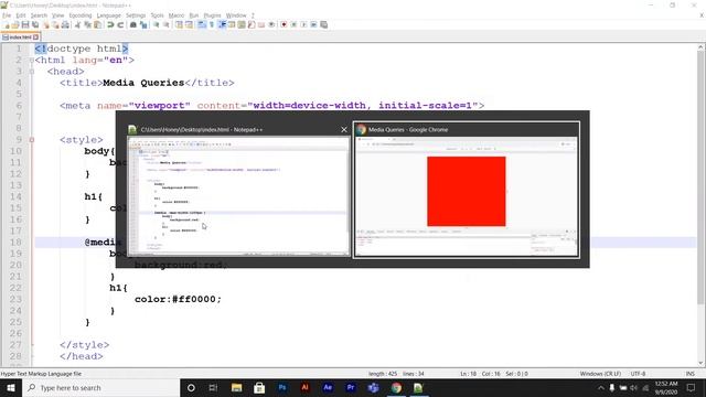 Learn css media query in 10 Minutes | Learn html and css in Hindi | Lesson-38 смотреть онлайн