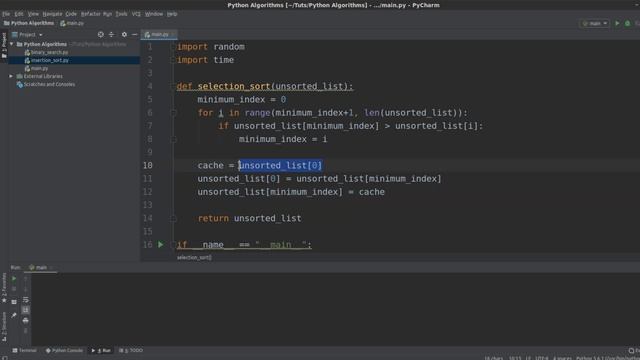 Algorithmen und Datenstrukturen #14 - Selection Sort in Python смотреть онлайн