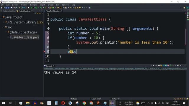 Java Tutorial #5 - Conditional if else statement program in Java Programming смотреть онлайн