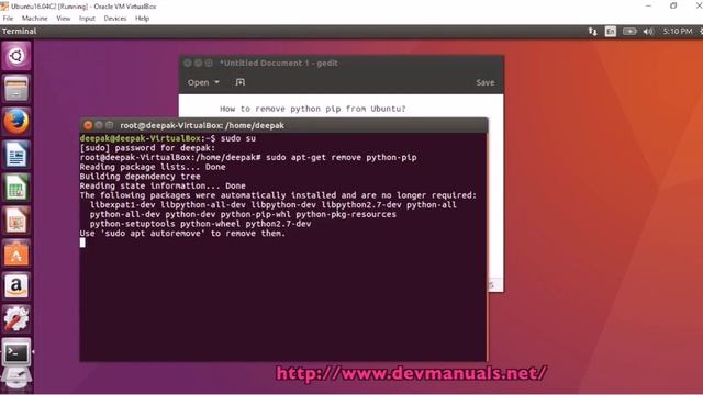 How to uninstall python-pip from Ubuntu 16.04? смотреть онлайн