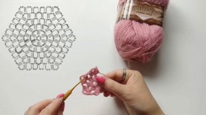 ?Готовая работа!!! КОФТА из 2-х ШЕСТИУГОЛЬНЫХ МОТИВОВ с V- образной горловиной!???