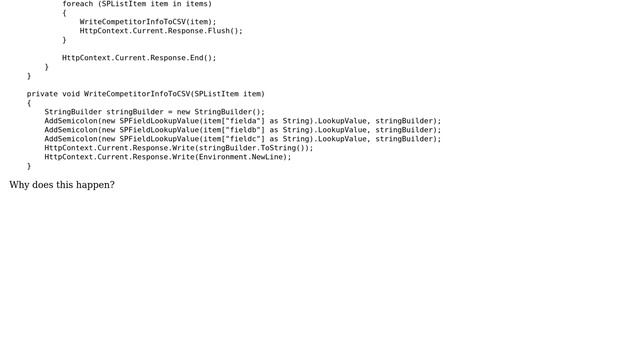 Sharepoint: Export to CSV on custom application results in that nothing works on the page anymore смотреть онлайн