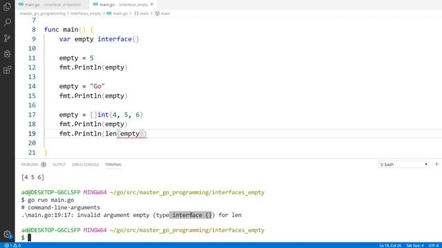 The Empty Interface in Go (Golang) смотреть онлайн