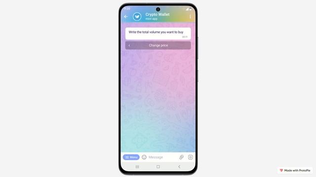 Animated video demonstrating one of the features telegram-bot for cryptowallet смотреть онлайн