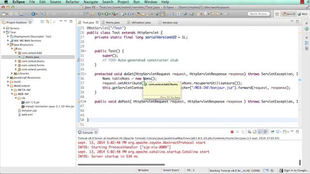 Développez des sites web avec Java EE Lire et enregistrer des données en SQL смотреть онлайн