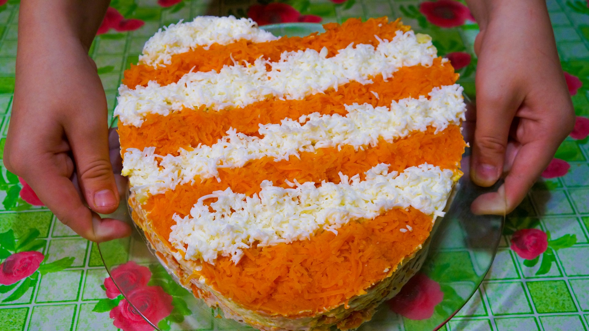 Салат на Новый Год "Сердце тигра". Новогодний салат на год тигра 2022 смотреть онлайн