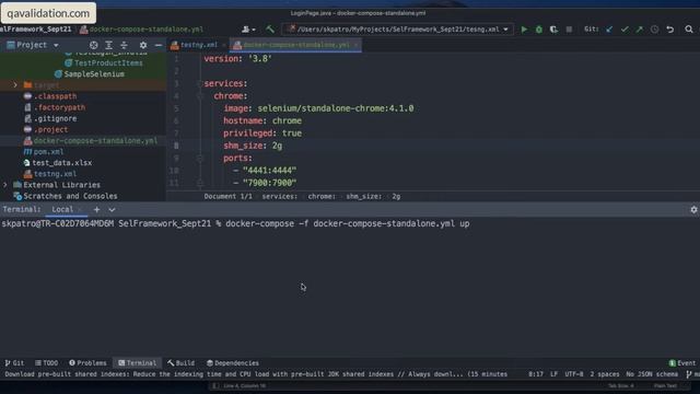 Run selenium4 tests in Dockers using docker compose file смотреть онлайн