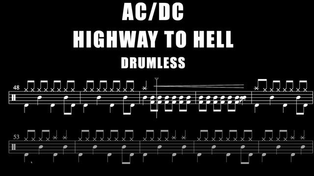 AC/DC - Highway To Hell - Drumless (with scrolling drum sheet) смотреть онлайн
