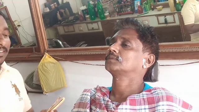 clean shave in small mustache |world no1 Best Barber and hairstyle silk's | srktelugubarber смотреть онлайн