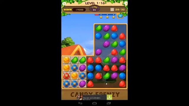 Candy Frenzy Level 1-16 - 3 Star Walkthrough смотреть онлайн