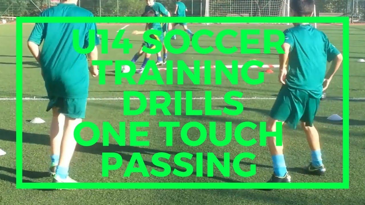 U14 Soccer Training Drills One Touch Passing Soccer Game смотреть онлайн