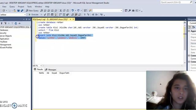 SQL Tablo Oluşturma (İnsert into, Delete ve Update) смотреть онлайн
