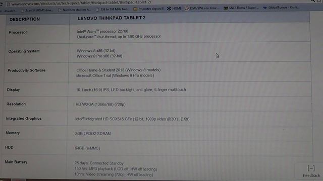 Windows 8 Lenovo thinkpad tablet 12 look and review atom processor смотреть онлайн
