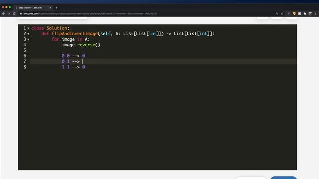 Flipping an Image | Leet code 832 | Theory explained + Python code смотреть онлайн