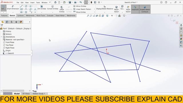 SOLIDWORKS UNTRIM SKETCH TUTORIAL | HOW TO UNTRIM SKETCH IN SOLIDWORKS | EXPLAIN CAD | SOLIDWORKS | смотреть онлайн