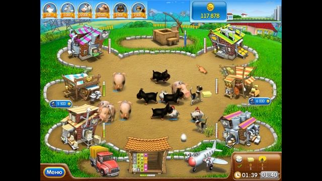 Веселая ферма. Печем пиццу , За прохождение уровня без клика по продуктам и медведям смотреть онлайн