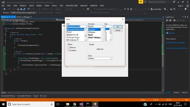 C# : How to Use Font Dialog Control in C# Windows Forms смотреть онлайн