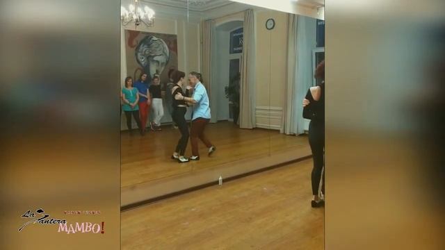 Финал открытого урока по Мамбо. Oleg Morales & Elena Evgrafova Mambo On2. Сальса в Питере.