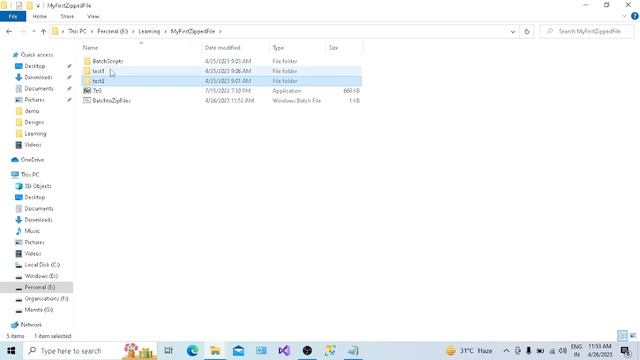 Batch Script : How to Zip & Unzip files in folder using Batch Script | How to open Zip File смотреть онлайн